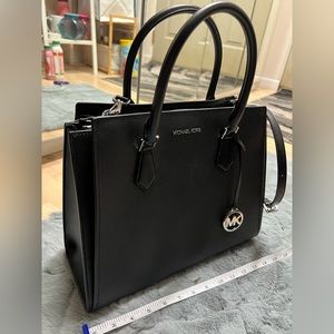 Authentic Michael Kors large black leather purse